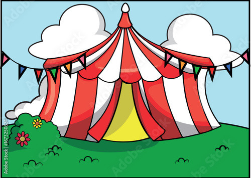 Cute Circus Animal baground Illustration Vector Design