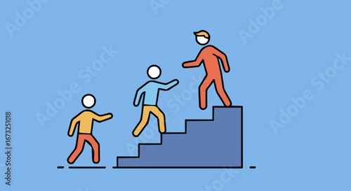 Icon vector illustration mentoring and Training