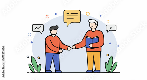 Icon vector illustration mentoring and Training