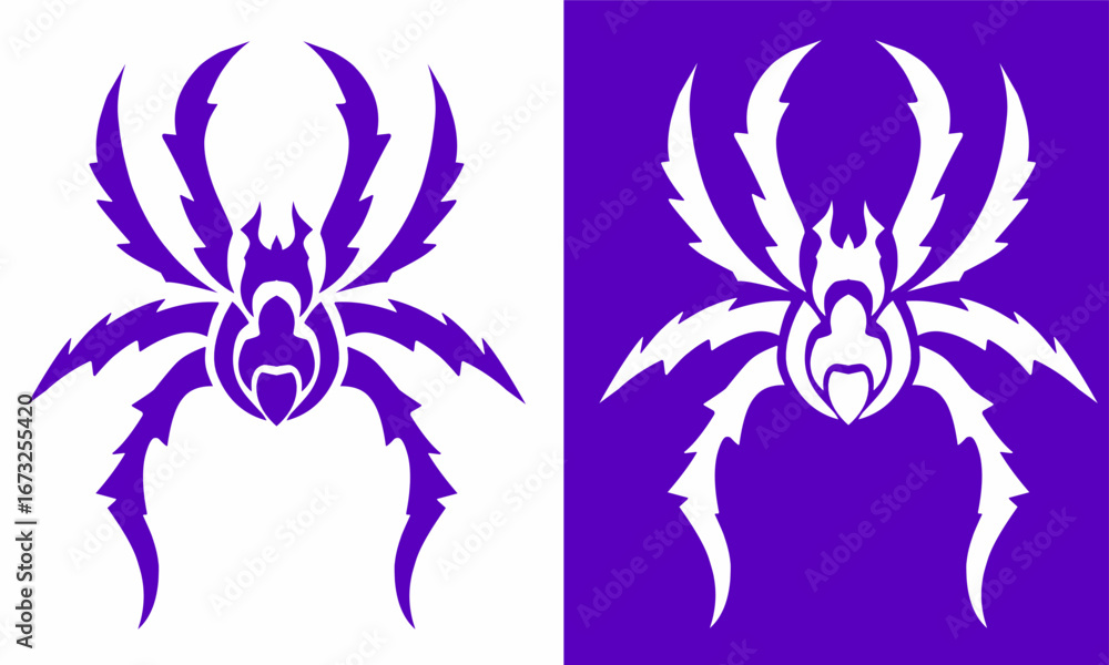 Fototapeta premium Tribal Spider Vector Illustration