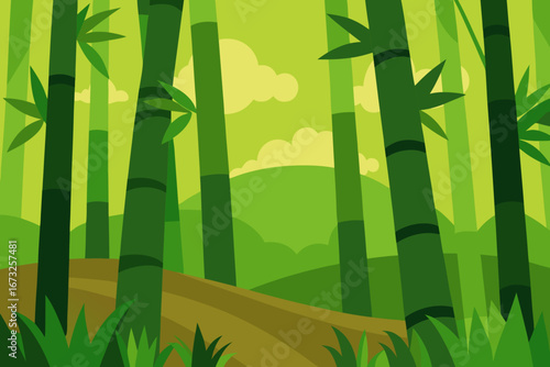 bamboo forest background vector illustration