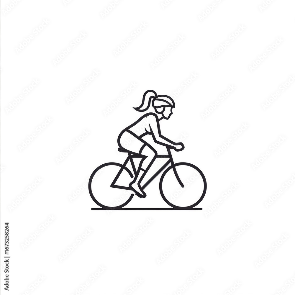 Obraz premium bicycle women icon vector