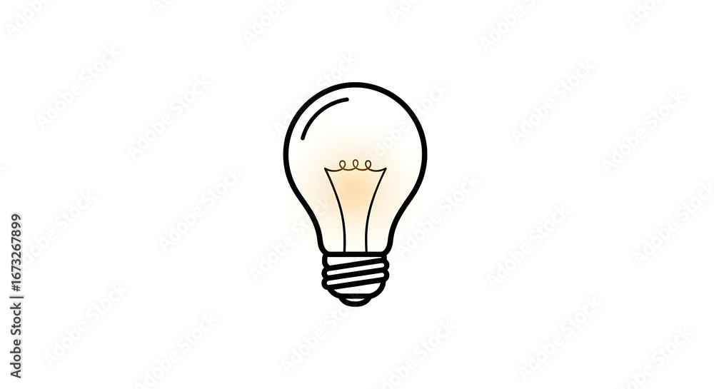 Fototapeta premium light bulb isolated on white