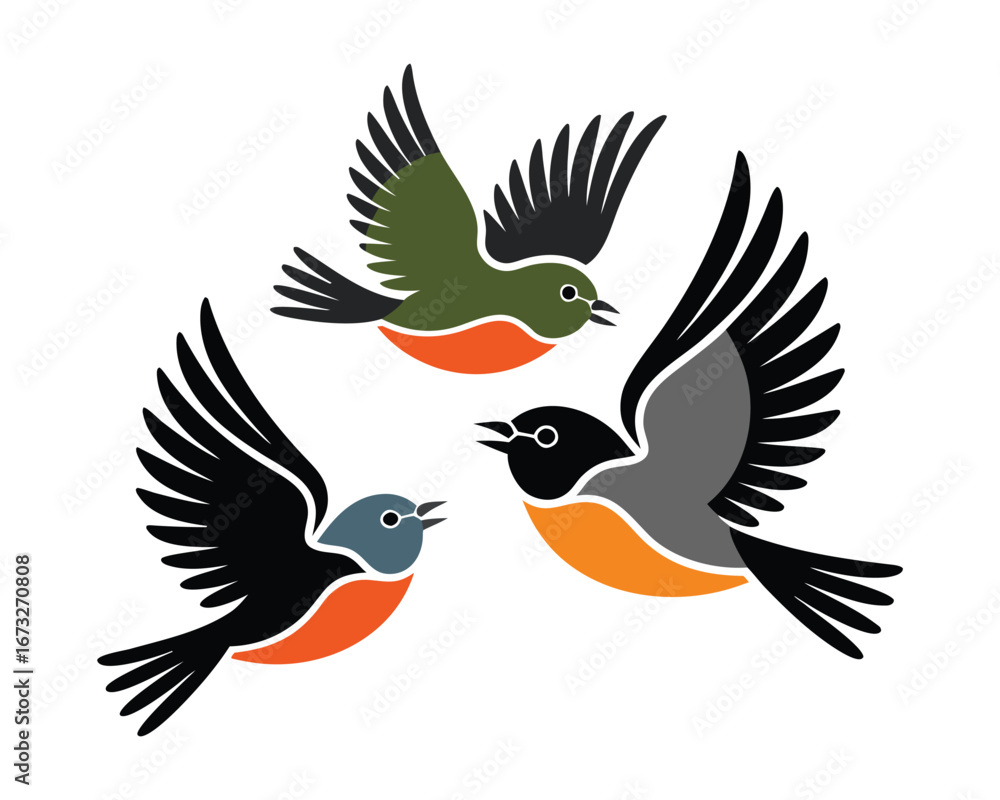 Obraz premium Vector illustration of a majestic flying eagle with spread wings