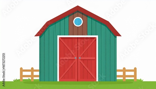 A Simple Barn Door with Wooden Patterns