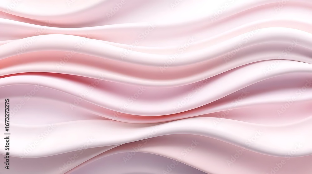 Obraz premium An abstract soft pink silk background with a flowing smooth folds texture and a subtle purple light