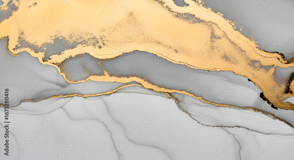 Fototapeta premium white marble with gold lines, elegant natural stone, polished slab for minimalist countertops, sophisticated wall features, and sleek interior design