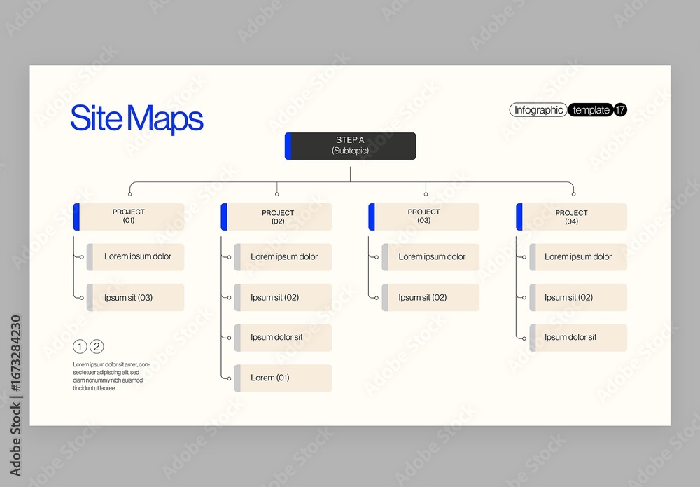 Site Map Infographic in Modern Corporate Business Presentation Style ...