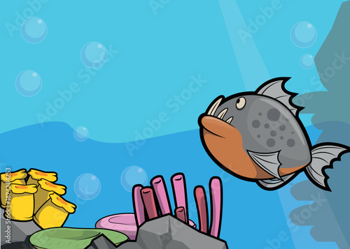 Animal Banner Illustraion Design Vector Cartoon