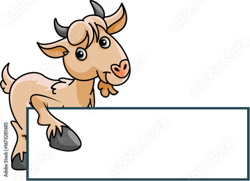 Animal Banner Illustraion Design Vector Cartoon