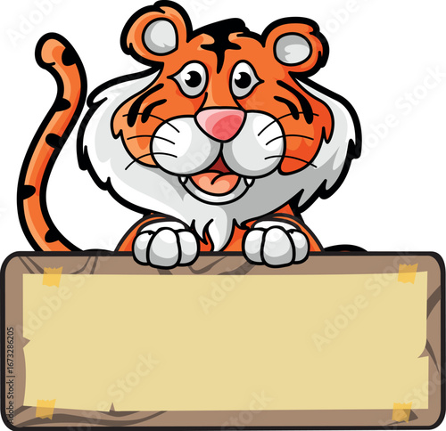 Animal Banner Illustraion Design Vector Cartoon