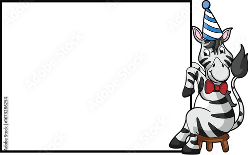 Animal Banner Illustraion Design Vector Cartoon