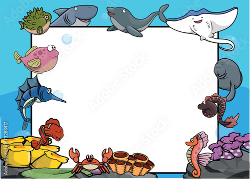 Animal Banner Illustraion Design Vector Cartoon
