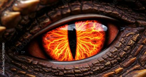 Close-up of a reptilian eye with textured scales
