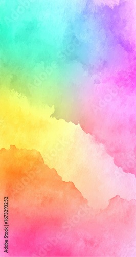 Abstract pastel watercolor blend of vibrant colors, creating a dreamy, soft texture