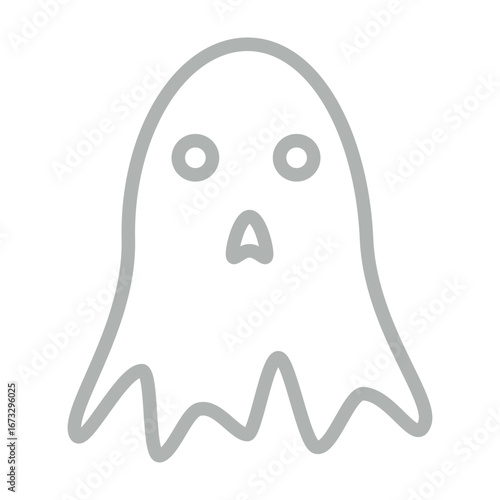 Ghost Vector Line Grey Icon Design