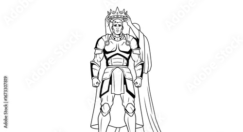 king coronation ceremony majestic medieval monarch in regal attire