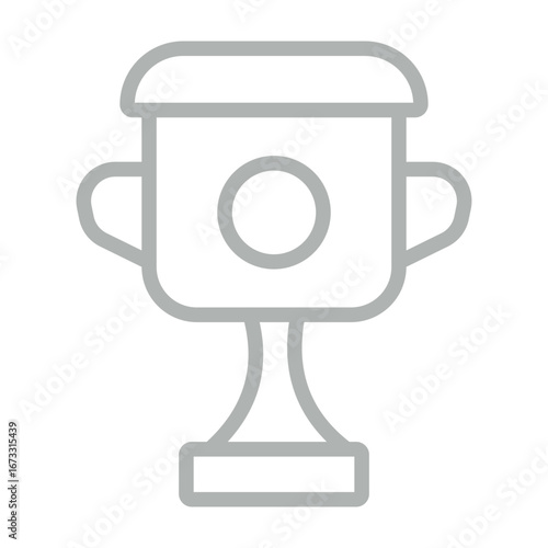 Radiant Triumph Vector Line Grey Icon Design