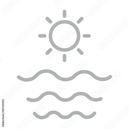 Uplifted Horizons Vector Line Grey Icon Design
