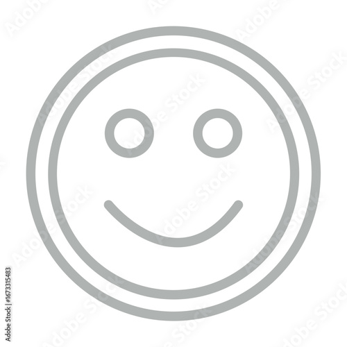Radiant Bliss Vector Line Grey Icon Design