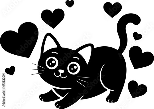 Playful Cat Doodles  Vector Bundle