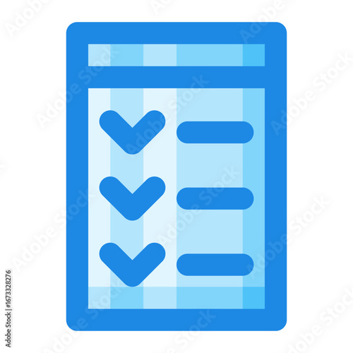 checklist blue filled color icon