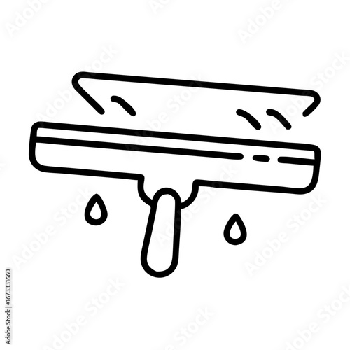 Cleaning service squeegee blade icon transparent background