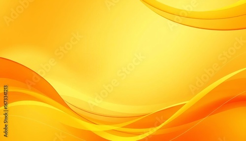 Abstract warm-toned background with flowing yellow and orange curved lines, vector style, web, header