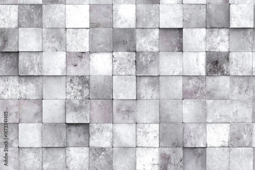 Wallpaper Mural Gray square tiles wall texture background design Torontodigital.ca