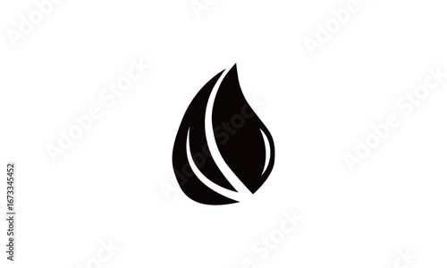 Minimalist leaf logo design