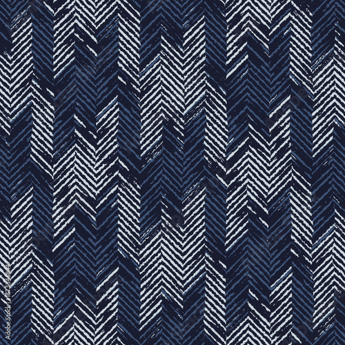 Grain Herringbone Textured Houndstooth Check Pattern