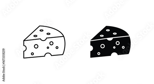 Simple illustration of two cheese wedges side by side