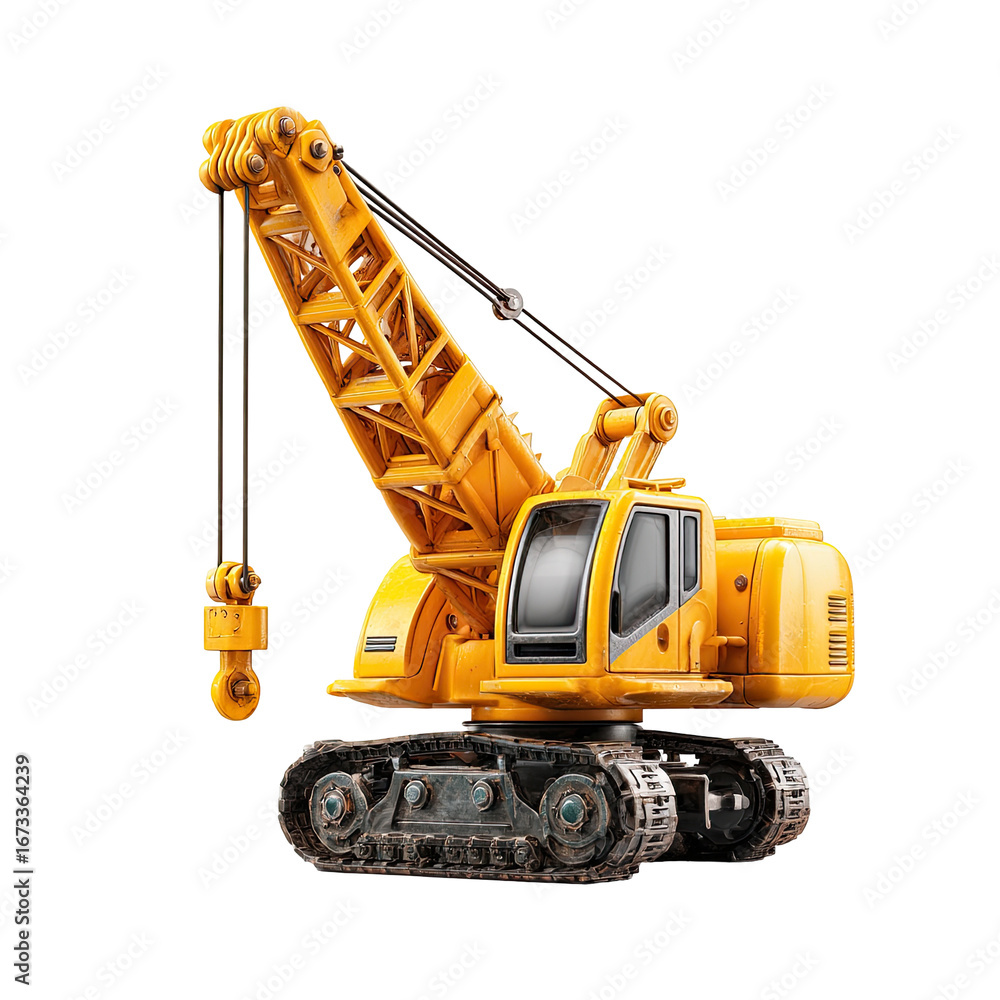 Fototapeta premium Yellow construction crane