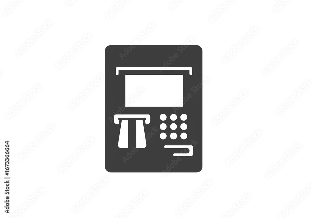 Modern ATM icon for seamless financial transactions and banking convenience Modern ATM icon for seamless financial transactions and banking convenience