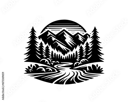 Mountain nature vector