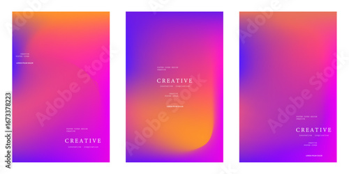 Modern Abstract Gradient Backgrounds in Vibrant Colorful Themes for Graphic Design vector illustration eps10
