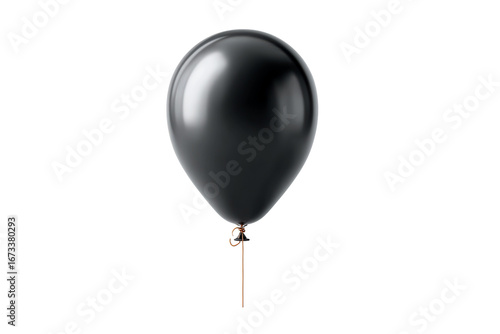 Black balloon on a transparent background