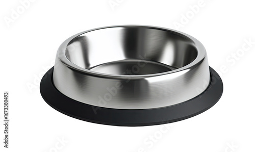 Stainless steel pet bowl with rubber base