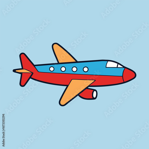 Airplane Vector Icon Illustration