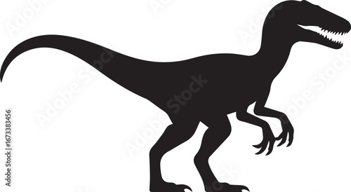 resolution velociraptor silhouette vector stock art ai eps format dinosaur illustration icon design for creative use