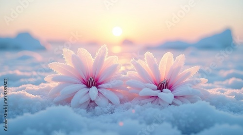 sunset in the mountains