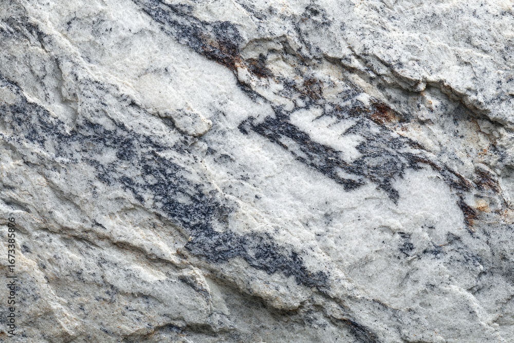 Fototapeta premium Gray stone texture with dark veining