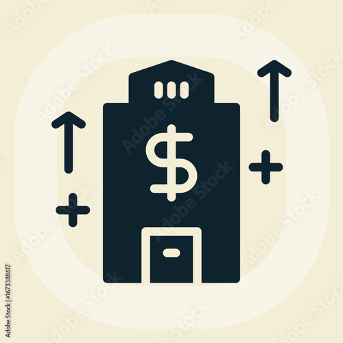 Venture Capital Icon in glyph style. Perfect for apps, websites, UI UX, presentations, or infographics. Editable illustration file with clean design and modern design.
