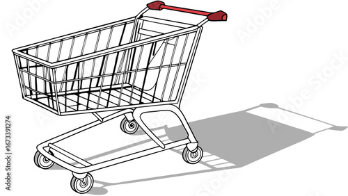 Shopping Cart Vector Illustration.