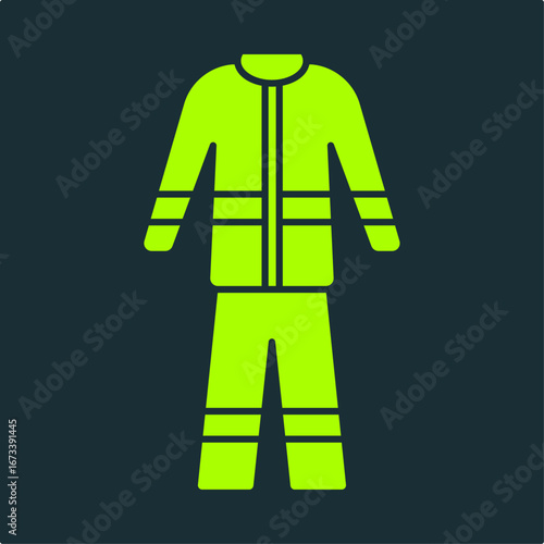 Turnout gears trendy useful vector Illustration design charming colorful green background