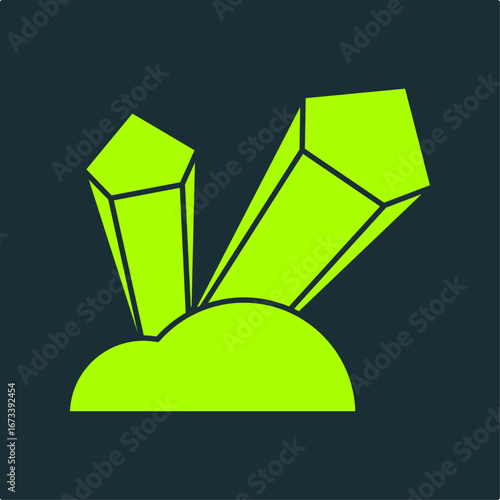 Crystal meth trendy useful vector Illustration design good colorful green background