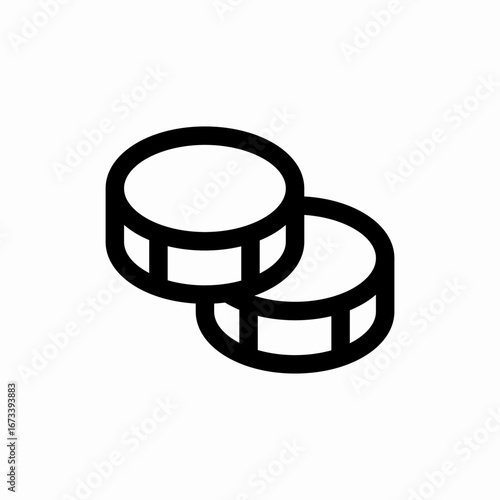 dollar money coin icon vector sign