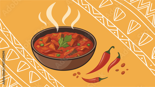 Spicy Stew in a Bowl.