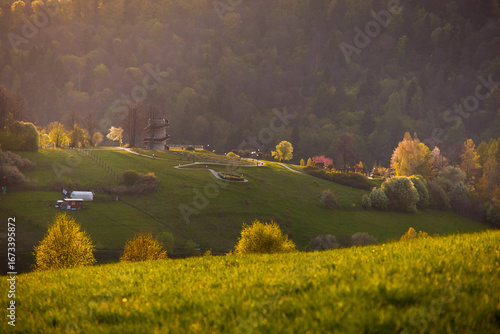Fototapeta Naklejka Na Ścianę i Meble -  Na Malniku w Muszynie wiosną.