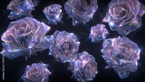 Luminous roses in ambient light neural network AI generated